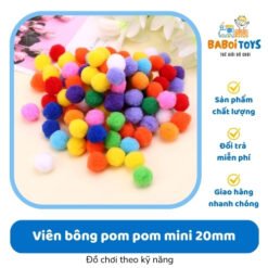28.Viên bông pom pom mini 20mm