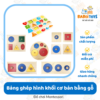 6.Bảng ghép hình khối cơ bản bằng gỗ